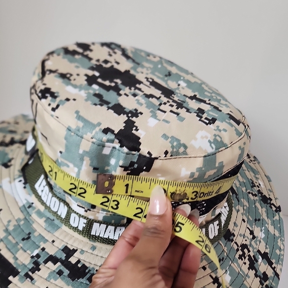 NWOT Legion of Mars Camouflage Bucket Hat with Chin Strap, size 22.5" - Picture 12 of 12